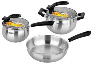 5 pcs Cookware Set With Glass Lid