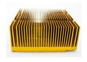 Golden Anodized Aluminium Heat Sink / Radiator