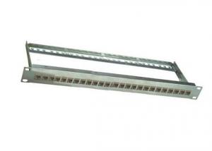24 Port Cat6 Shielded Path Panel with Support Bar