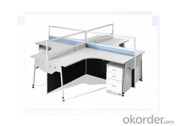 Glass Office Partition Workstation Screen 216 with Blue Colour