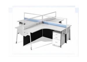 Glass Office Partition Workstation Screen 216 with Blue Colour