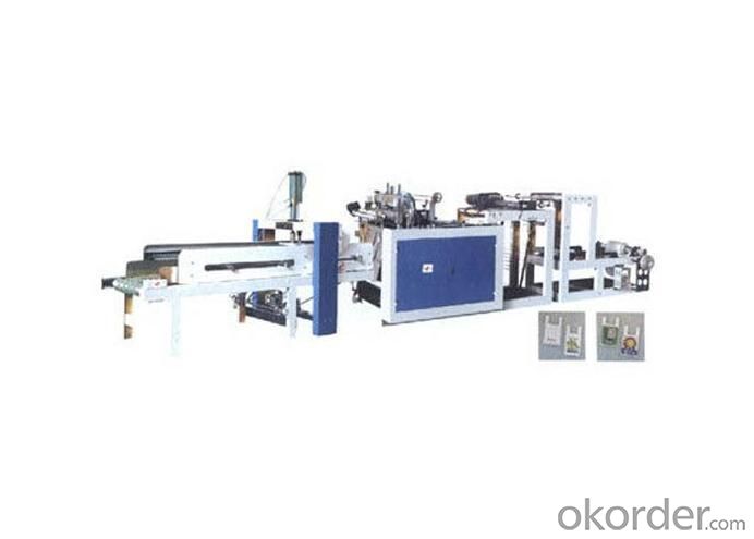 One Line T-shirt Bag Maker with Automatic Punching System