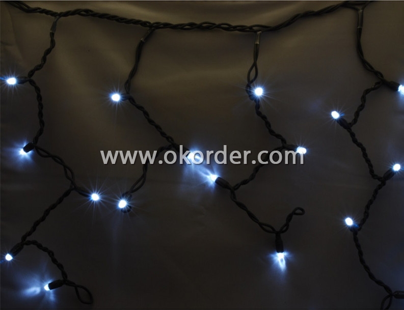  Icicle Light Blue IP44 Rubber Wires 