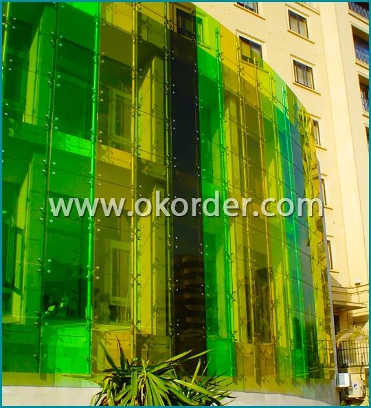  Colored Laminated Glass for Curtain Walls 