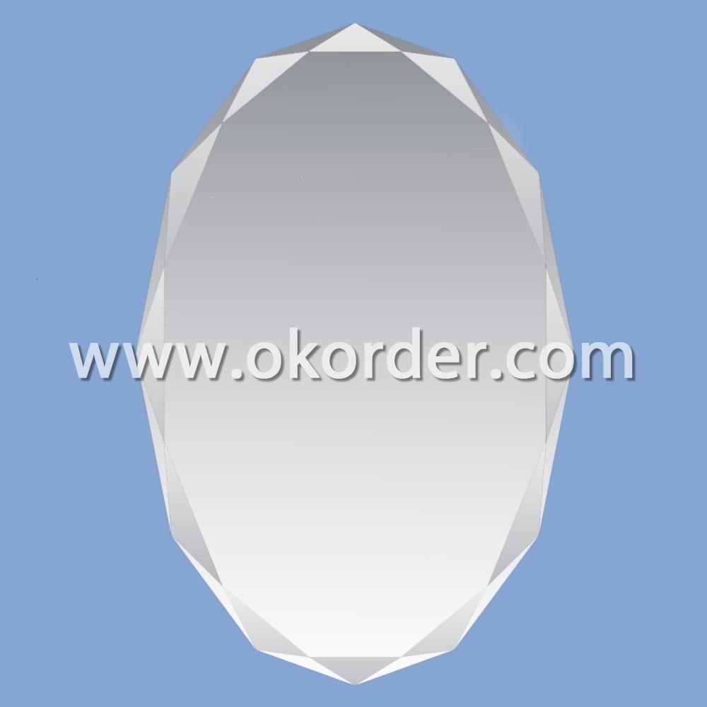  2-6mm oval silver mirrors with flat polished edges, pencil polished edges, beveled edges, ogee edges 