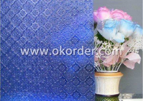  blue flora patterned glass 