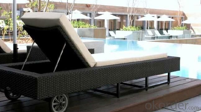 Aluminum Rattan Sunlounger SL015 System 1