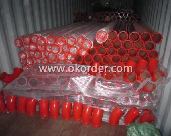 concrete pump delivery pipe package in container