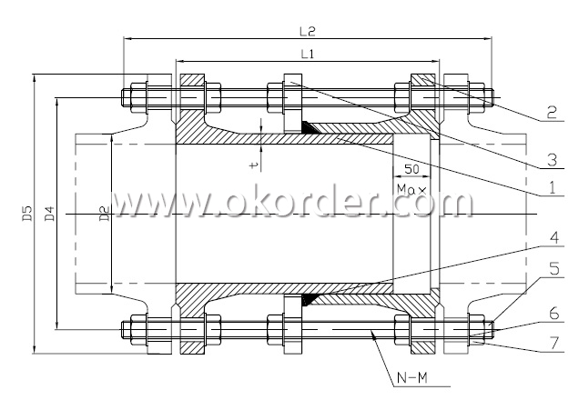  DRAWING OF DUCTILE IRON DISMANTLING JOINT 