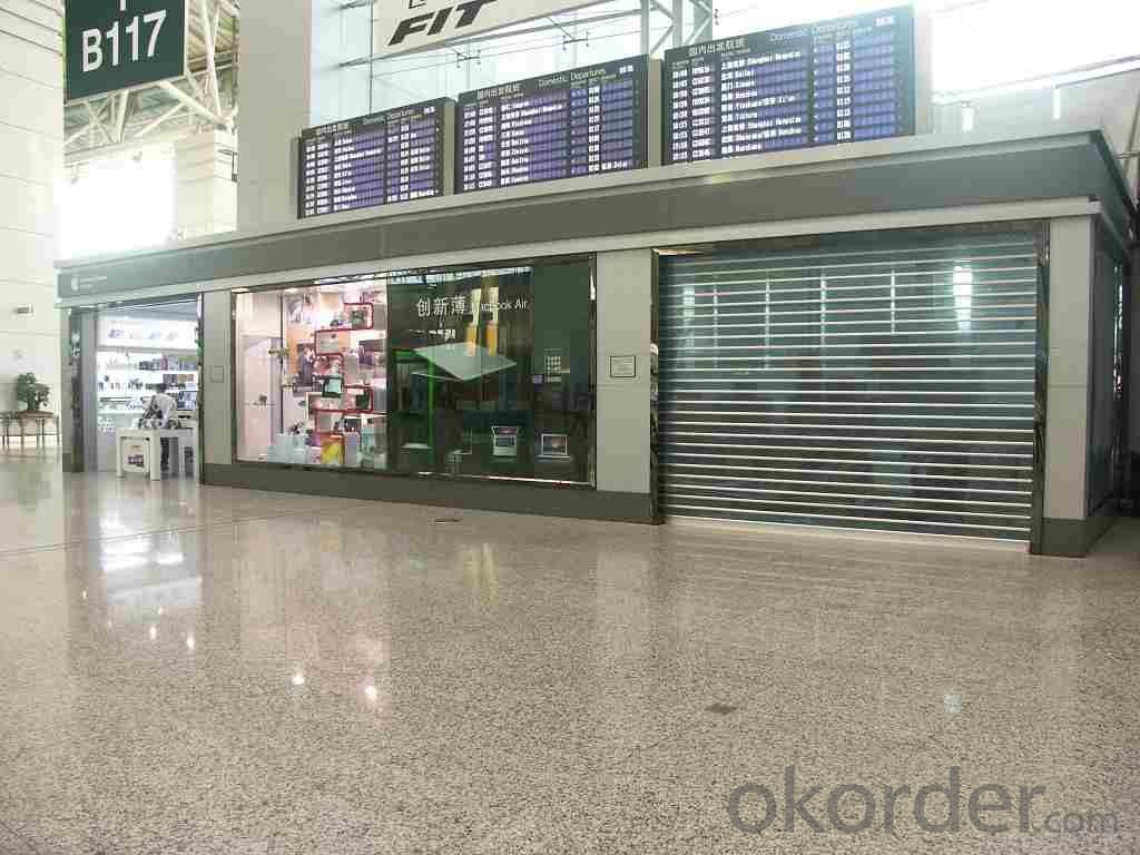 Transparent Door with Roller Shutter for Shopping Mall