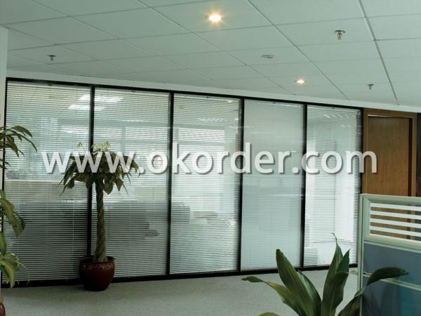  tempered insulated glass for glass partition with louver/blind/shutters 