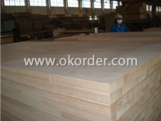  Laminated Decorative Plain  Block board with Pine /Poplar/ Paulownia /Fir Core 