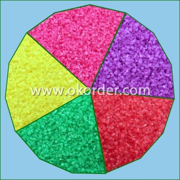 Multicolored granules