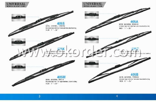 Universal Windshield Wiper Blade-Stainless Steel Frame with Natural Rubber/Silicon Rubber - 907