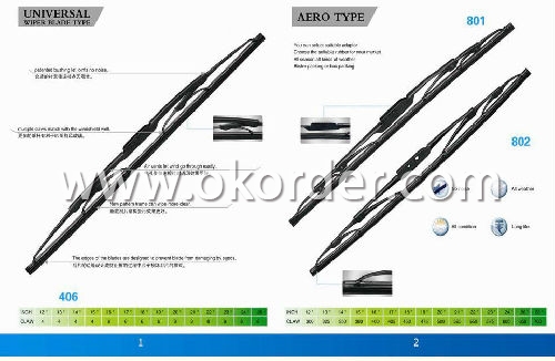 Universal Windshield Wiper Blade-Stainless Steel Frame with Natural Rubber/Silicon Rubber - 907