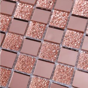 Glass Mosaic Gray With Pink CH38A17