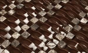 Glass Mosaic Chocolate Brown SUNO26606 System 1