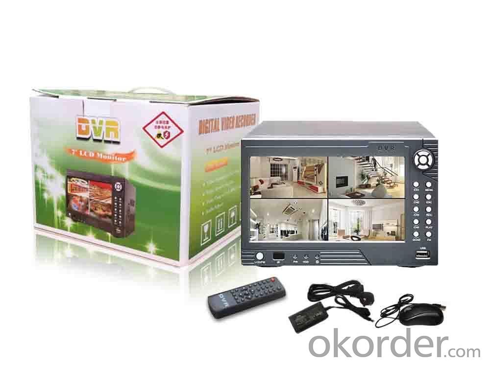 DVR with 7" TFT LED monitor-D7004CK