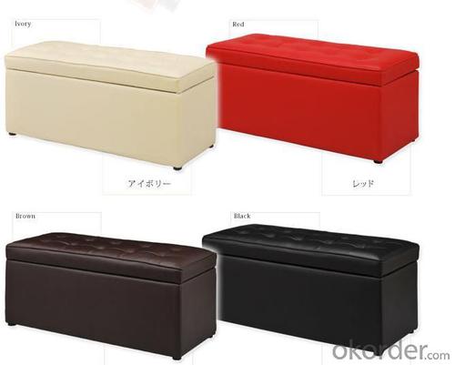 Large Faux Leather Folding Storage Ottoman System 1