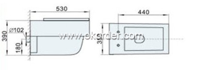 Ceramic Wall Hung Toilet CNBS-004