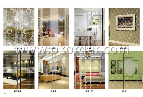 3-19mm engraved glass for decoration