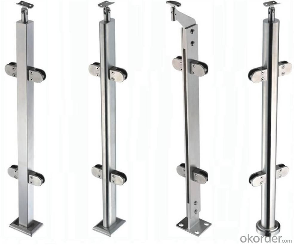 85cm Stainless Steel Balustrade Railing Posts Grade Glass Clamps Fencing Post UK 
