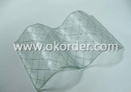 4mm/6mm curved wired glass for decorations and projects