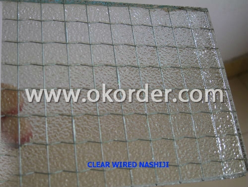 4-6mm patterned wired glass 