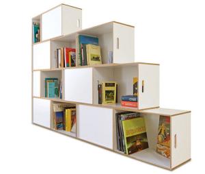 White Unique Bookcase