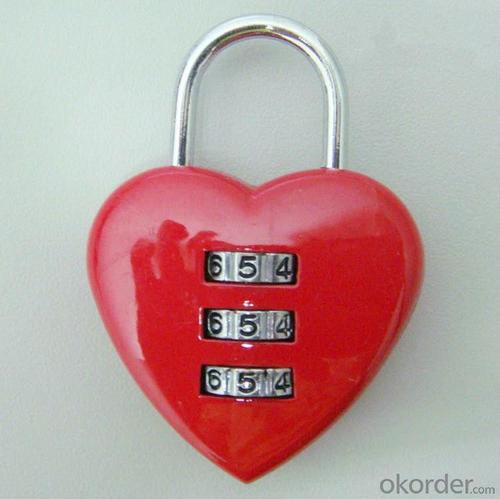 Heart Shape Combination PadLock Handbags Lock System 1