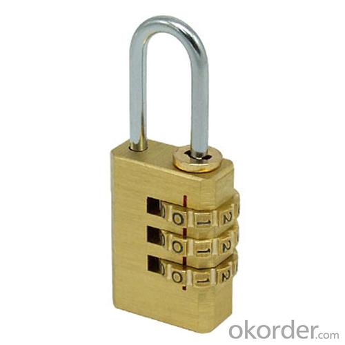 3 Number Combination Brass Lock Coded PadLock System 1