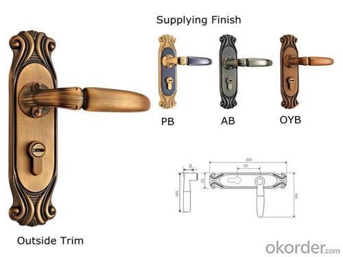 High Quality European Style Vertical Handle Door Lock System 1