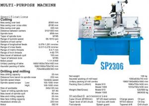 Lathe Mill Combo Machine SP2306