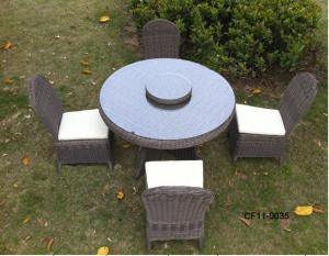Classical Modern Leisure Rattan Outdoor Garden Furniture One Table Four Without armrests Chair