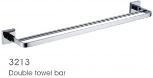 New Design Exquisite Decorative Bathroom Accessories Solid Brass Double Towel Bar System 1