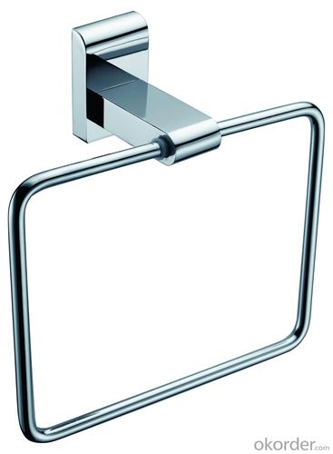 Decorative Organize Exquisite Bathroom Accessories Solid Brass Towel Ring System 1