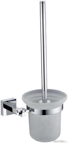 Exquisite Decorative Bathroom Accessories Solid Brass Toilet Brush Holder System 1