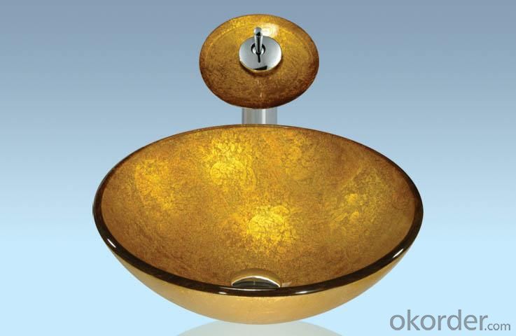 Hot Selling New Design Bathroom Product Tempered glass Yellow Waterfall Combination System 1