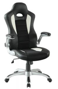 New Design Hot Selling Black And White PU Front High Quality Office Chair