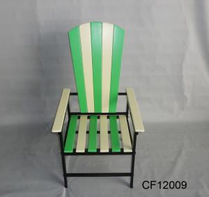 Classical Outdoor Furniture Iron and Solidwood Green Children Chair System 1