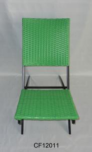Classical Outdoor Furniture Iron and PE Rattan  Cross Chair System 1