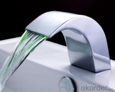Unique Design Temperature Control Colour Changing Led Bath Faucets Water Power Basin Mixer System 1