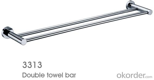 New Item Solid Brass Bathroom Accessories Double Towel Bar System 1