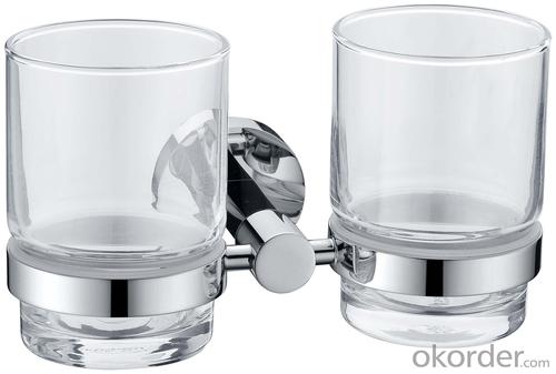 Bathroom Accessories Brass Double Tumbler Holder System 1