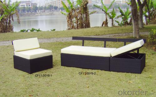 Rattan Modern Outdoor Garden Furniture One Lover Sofa Two Single Sofa System 1