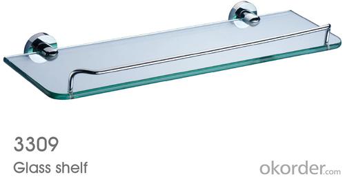 Decorative Exquisite Brass Bathroom Accessories Glass Shelf System 1