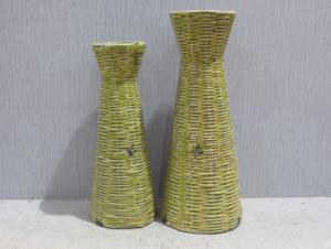 New Design Hot Selling Home Decorative Ceramic Light Color Flower Vase L System 1