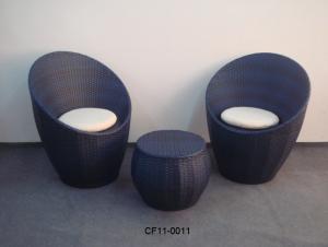 Rattan Modern Oval Garden Furniture Table Set System 1