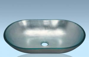 Unique Design Hot Selling Bathroom Product Tempered glass Ovel Washbasin