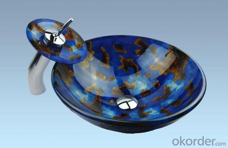 Popular Hot Selling Tempered glass Bathroom Product Dark Color Waterfall Combination System 1
